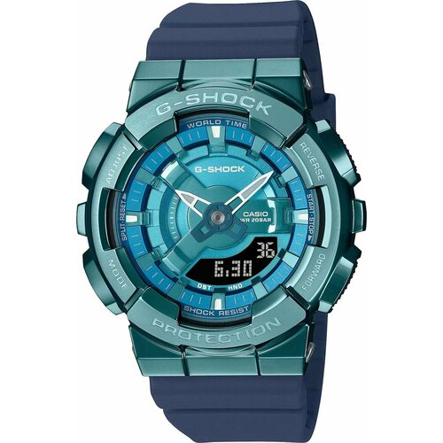 Наручные часы CASIO G-Shock GM-S110LB-2A, голубой, синий наручные часы casio g shock золотой черный