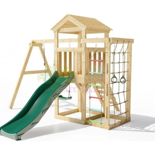 ЛЕС чудес детская игровая площадка Стандарт 3 с сеткой для лазания и горкой 175м спортивно-игровая площадка для дачи и улицы 45990₽