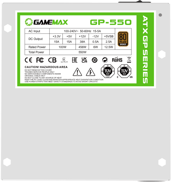 Блок питания Gamemax GP-550 White