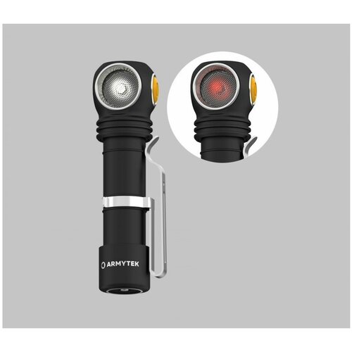 фото Фонарь налобный armytek wizard c2 wr magnet usb (красный и белый холодный свет)