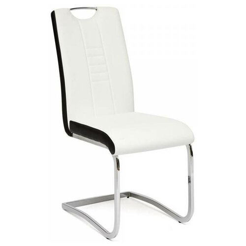 Стул STERN ( mod.1314 ), металл/экокожа, 42х62х97,5 см, черный/белый