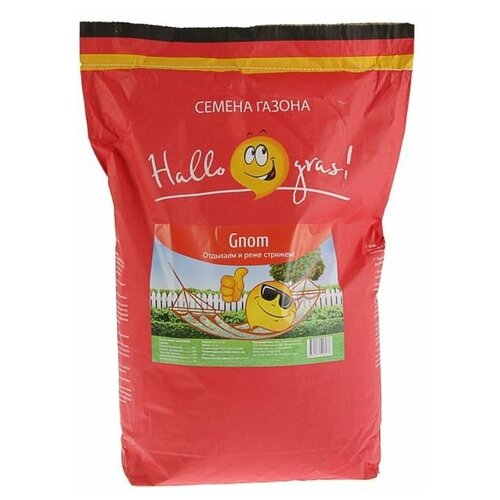 Семена газонной травы Hello Grass, Gnom Gras, 10 кг 