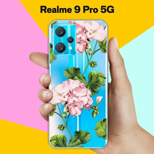 Силиконовый чехол на realme 9 Pro 5G Пионы / для Реалми 9 Про чехол книжка mypads для realme 9 pro 9 5g реалми 9 про 9 5g объединяет геометрию светло коричневый