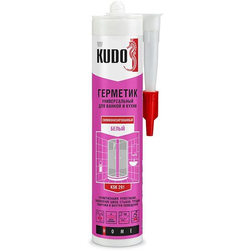 Силиконизированный санитарный герметик Kudo KSK 291, 280 мл, белый