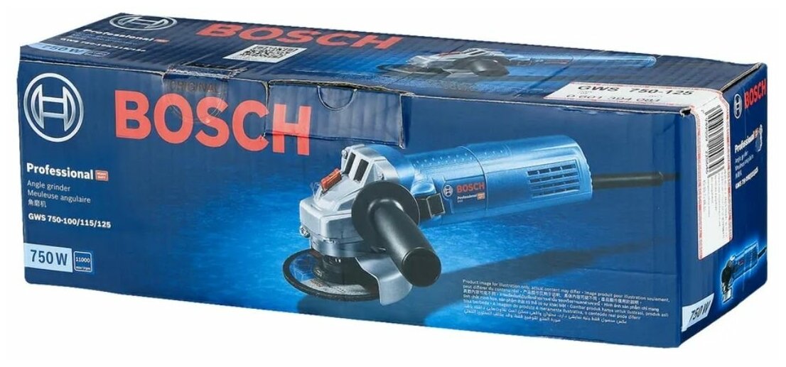 Углошлифовальная машина Bosch GWS 750-125 125 мм 06013940R3 - фото №10