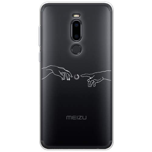 Силиконовый чехол на Meizu M8 / Мейзу М8 Загрузка творения, прозрачный чехол книжка mypads для meizu m8 meizu v8 pro мейзу м8 черный