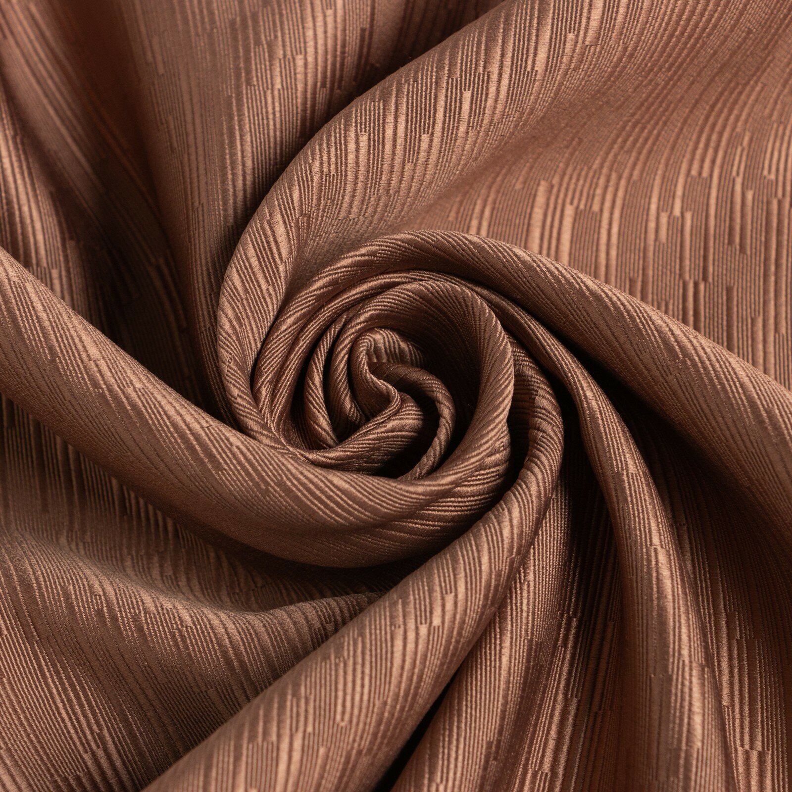 Штора портьерная Этель "Фактура"цв. коричневый, на шторн. ленте 250*265 см,100% п/э - фотография № 3