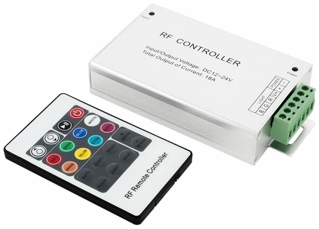 Контроллер-регулятор цвета RGB с пультом ДУ SWG RF RGB RF-RGB-20-18A - фотография № 1