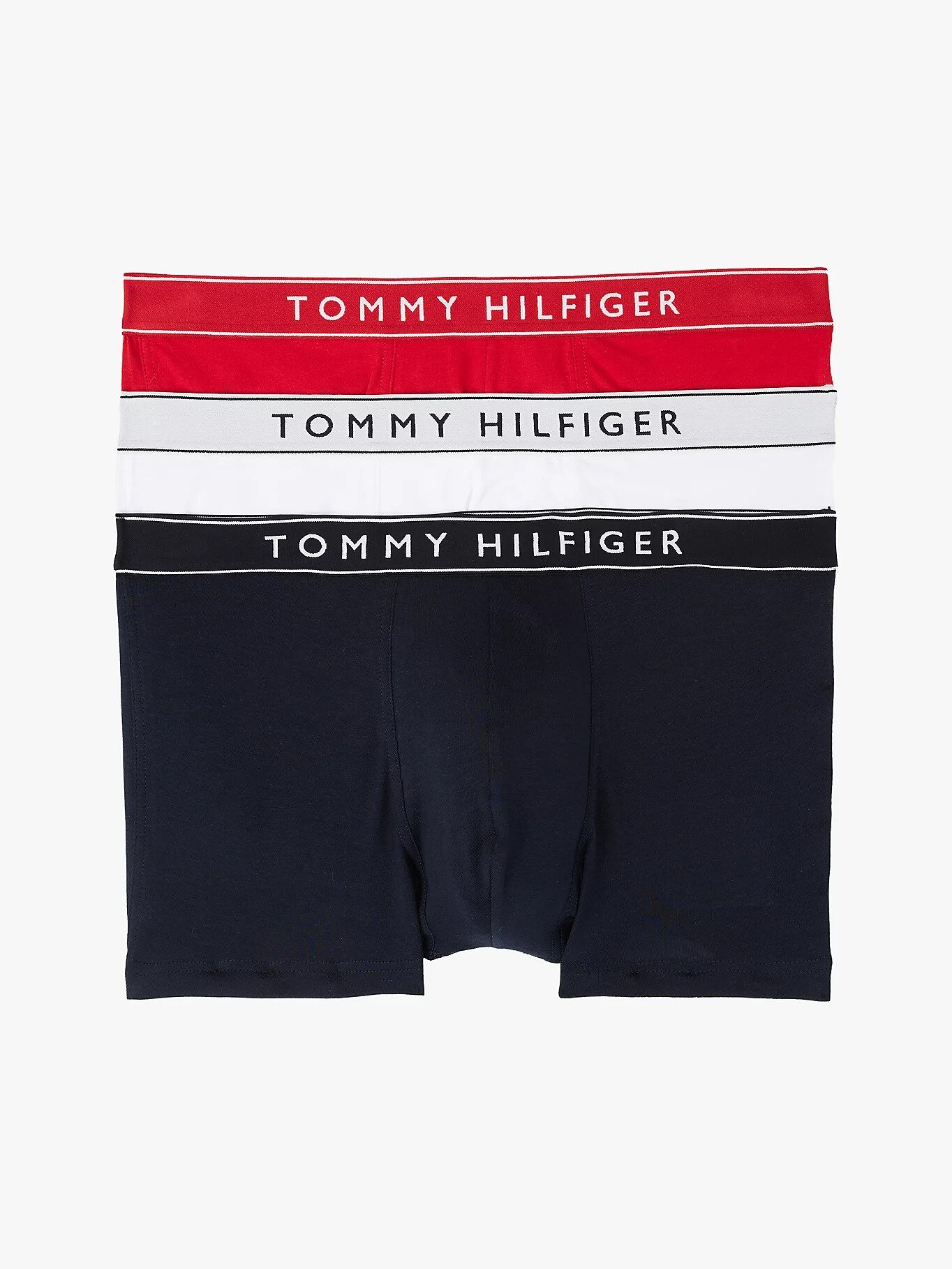 Трусы TOMMY HILFIGER, комплект из 3 шт., размер L, белый/синий/красный