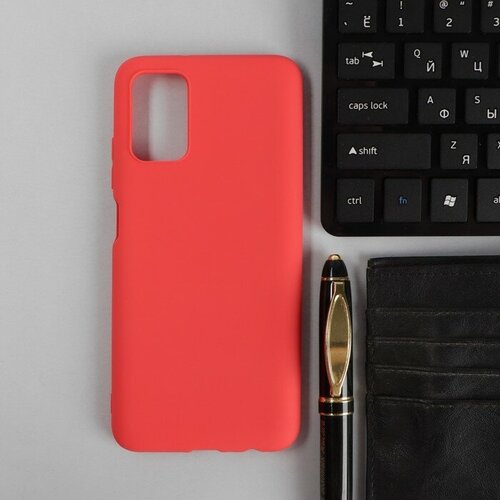 Чехол PERO, для телефона Samsung A03S, силиконовый, красный чехол pero для телефона realme c35 силиконовый красный