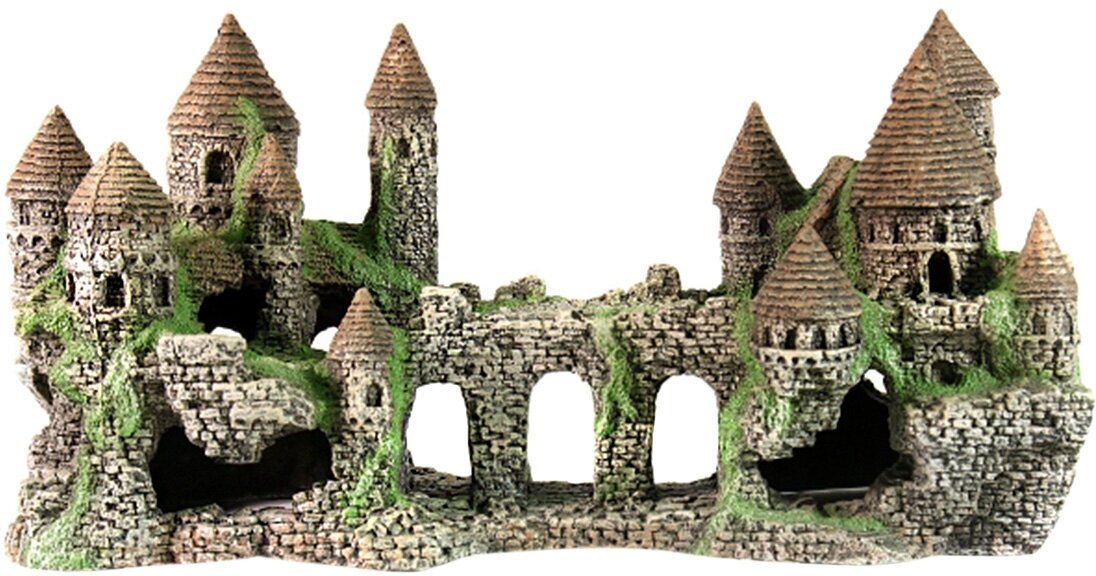Грот для аквариума Замок № 104 пластиковый 41 х 15 х 19 см DEKSI (1 шт)