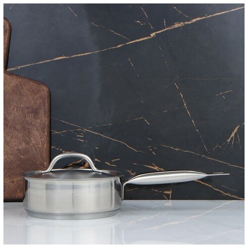 Сотейник 12 л d16 см h6 см металлическая крышка тройное дно индукция 4197₽