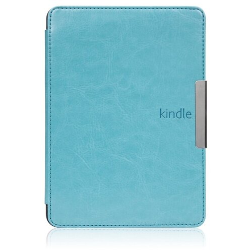 Чехол-обложка футляр MyPads для Amazon Kindle Voyage из качественной эко-кожи тонкий с магнитной застежкой голубой