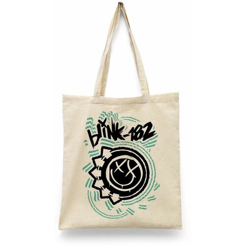 фото Сумка-шоппер унисекс каждому своё "blink-182/рок-группа/блинки" черная