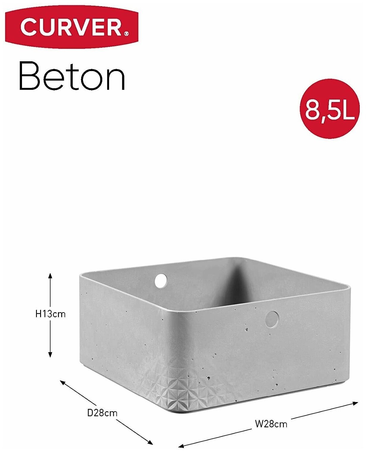 Коробка Beton L ½ 8.5л,CURVER - фотография № 3
