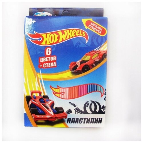 Пластилин 6 цветов Hot Wheels, 120 гр со стеком, 1 шт