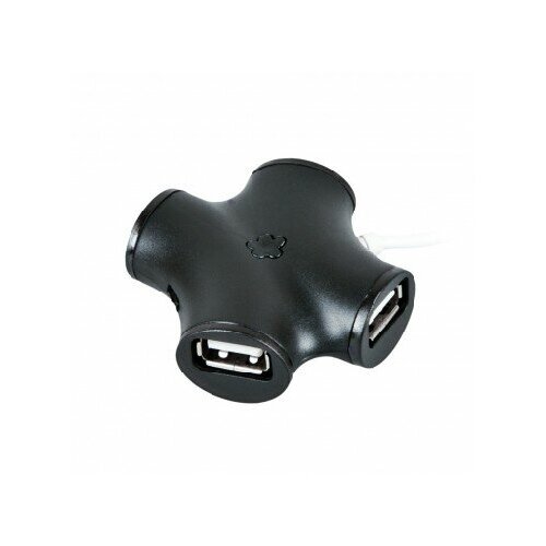 USB-хаб CBR CH-100 4 порта, USB 2.0, черный