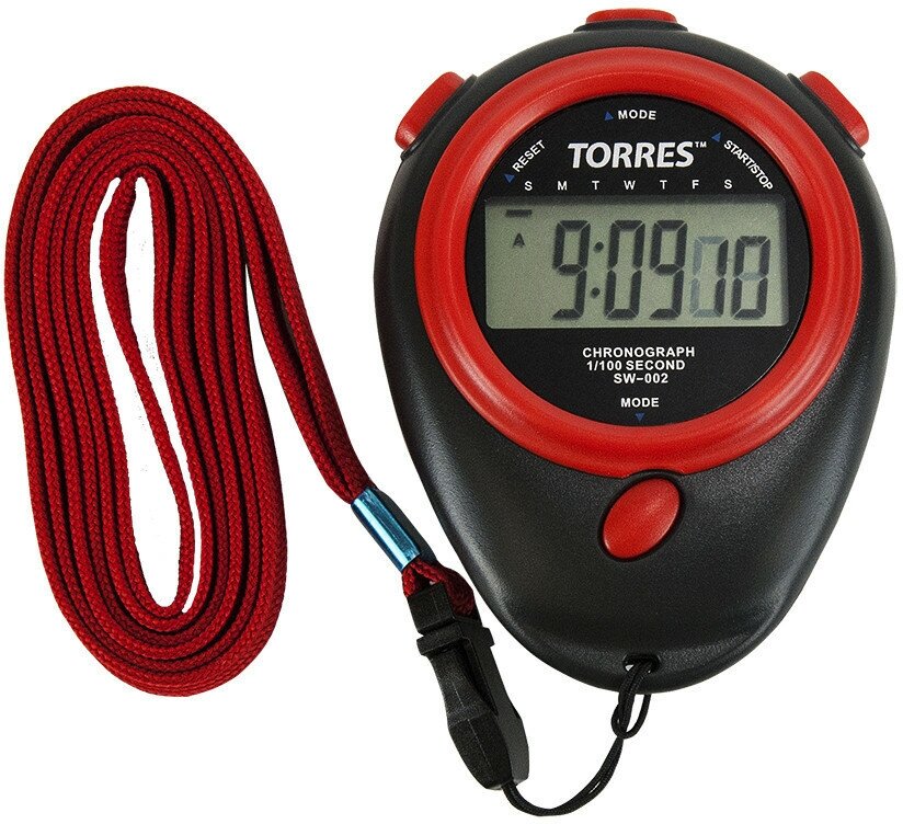 Секундомер Torres Stopwatch арт.SW-002 черный-красный