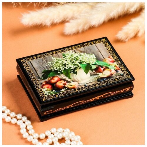 Шкатулка Ландыши в кувшине 1014 см лаковая миниатюра 999₽