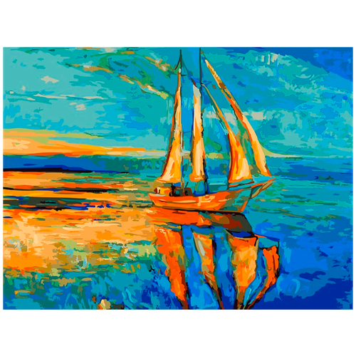 Белоснежка Картина по номерам Под парусами (032-AS), 40 х 30 см, разноцветный
