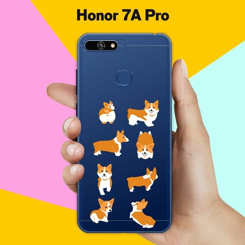 силиконовый чехол узор из корги на honor 7a pro Силиконовый чехол 8 Корги на Honor 7A Pro