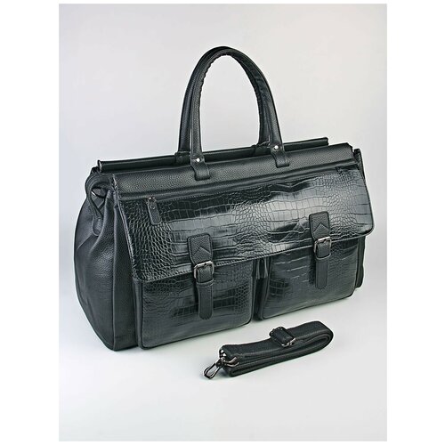 Сумка спортивная , 5 л, 29х18х51 см, ручная кладь, отделение для ноутбука, водонепроницаемая, черный