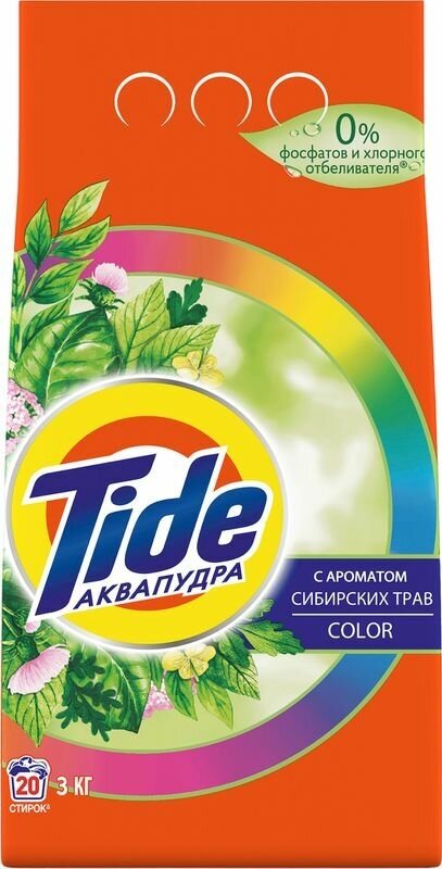 Стиральный порошок Tide Color аквапудра с ароматом сибирских трав