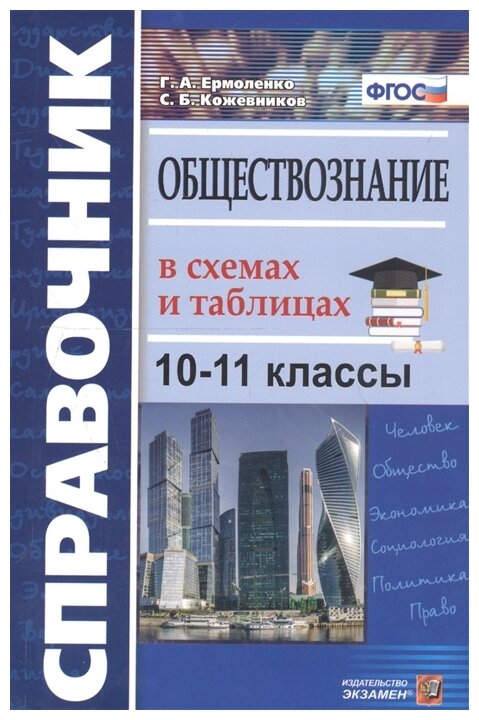 Обществознание в семах и таблицах Справочник 10-11 класс Пособие Ермоленко ГА