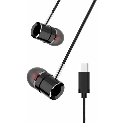 Внутриканальные проводные HiFi наушники SZX STC-1 Type-C Экстра Басс черный 125100₽