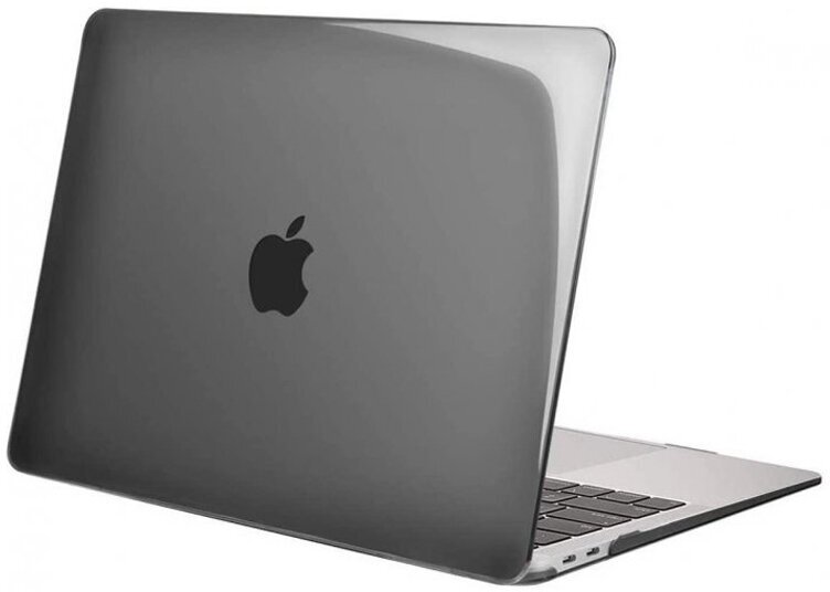 Чехол накладка для MacBook Pro 13 2022- 2016 (A2159, А1989, A1708, A1706, A2289, А2251, A2338), Nova Store, пластик, Черная глянцевая