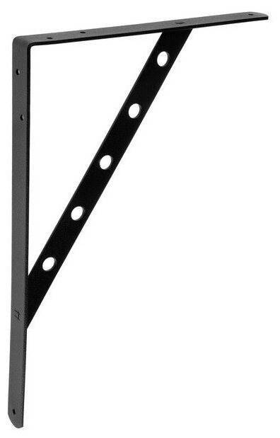 фото Кронштейн тундра усиленный 350х250 мм, полимер чёрный, 1 шт. 7697150