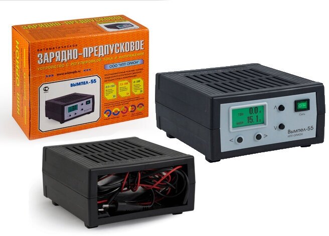 Зарядное устройство 18A 6-12V автоматическое (LCD дисплей) Вымпел-55