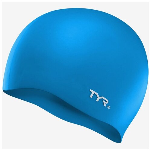 фото Шапочка для плавания tyr wrinkle free silicone cap (o/s, 420 голубой)
