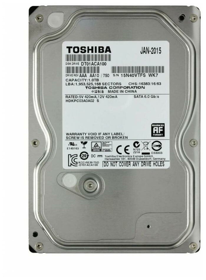 Жесткий диск HDD 1Tb Toshiba DT01ACA100