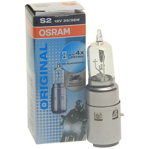Лампа автомобильная OSRAM S2 35/35W BA20d (бл.) 12V, 1шт, 64327-01B