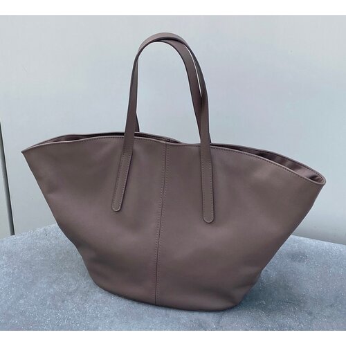 фото Сумка шоппер tikitorch, фактура матовая, бежевый, коричневый