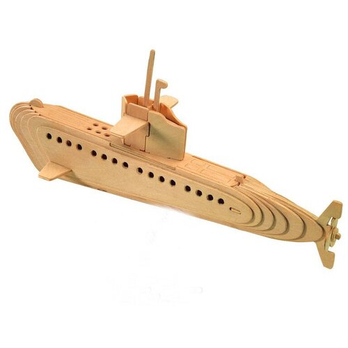 Сборная деревянная модель Чудо-Дерево Корабли Субмарина (4 пластины)
