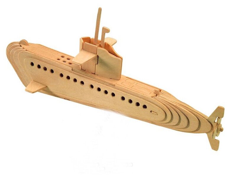 Модель деревянная сборная Корабли Субмарина 4 пластины - Wooden Toys [P042]