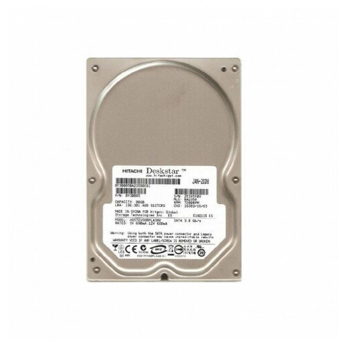 Жесткий диск 3.5 SATA 82.3GB Hitachi Deskstar hds728080pla380 7200rpm, 8Mb, SATA-II 3Gb/s