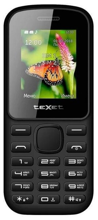 Мобильный телефон teXet TM-130 Black/Red