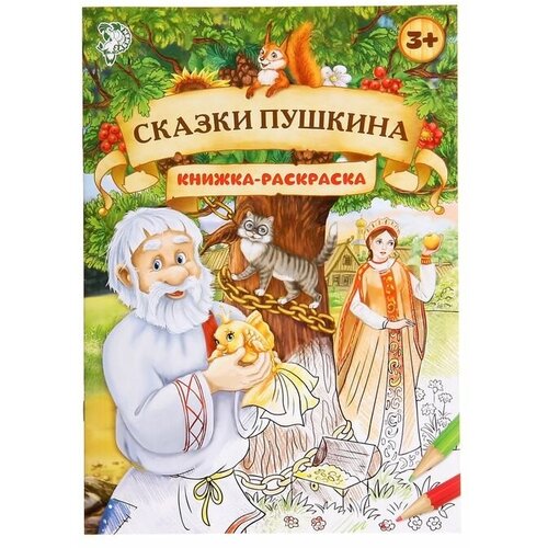 Раскраска «Сказки Пушкина», 16 стр, формат А4