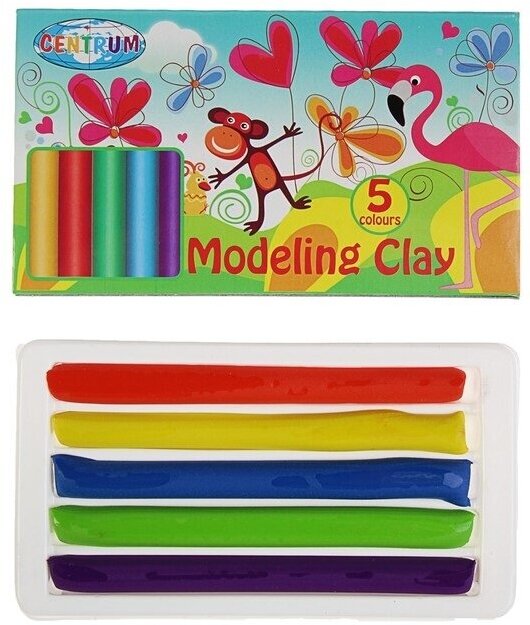 Пластилин CENTRUM "Modeling Clay" (5 цветов) 86850