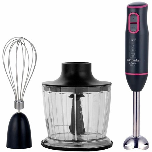 Погружной блендер Viconte VC-4442 (черный/розовый)