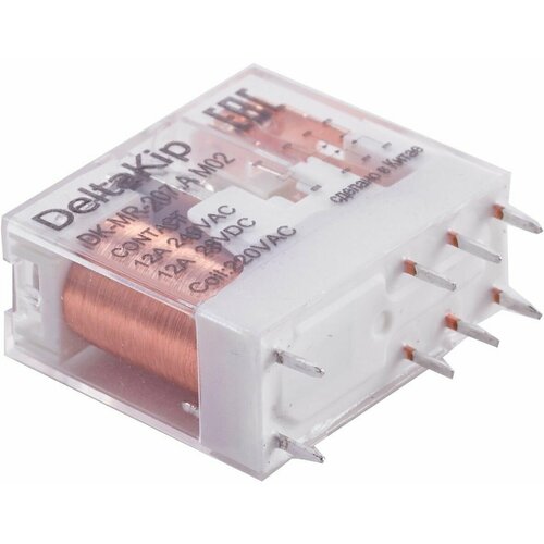 Реле промежуточное DK-MR 207A, 220V AC, 12А (М02) (20 шт) zigbee реле на din рейку gledopto 220v