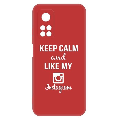 фото Чехол-накладка krutoff silicone case instagram для xiaomi mi 10t/ mi 10t pro (красный) krutoff group