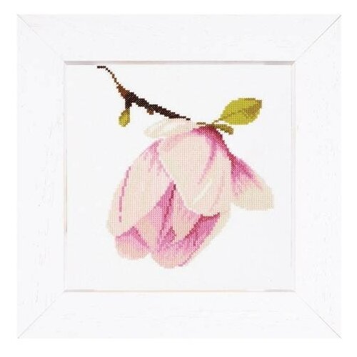 фото Lanarte pn-0008303 magnolia bud набор для вышивания 20 x 20 см счетный крест