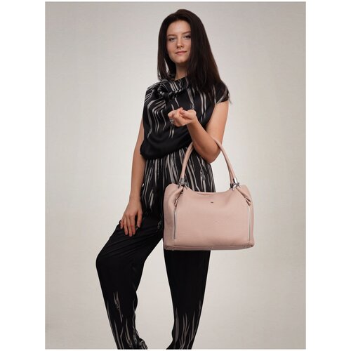 фото Вместительная сумка женская 2019160a hja05 rosa giorgio ferretti с ножками на дне/италия, 100% натуральная кожа