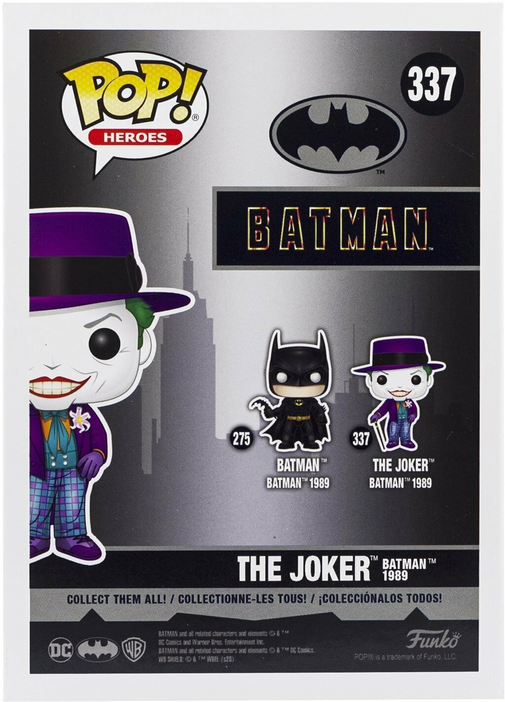 Funko 47709F Фигурка Funko POP! Vinyl: DC: Batman 1989:Joker w/Hat w/Chase - фото №10