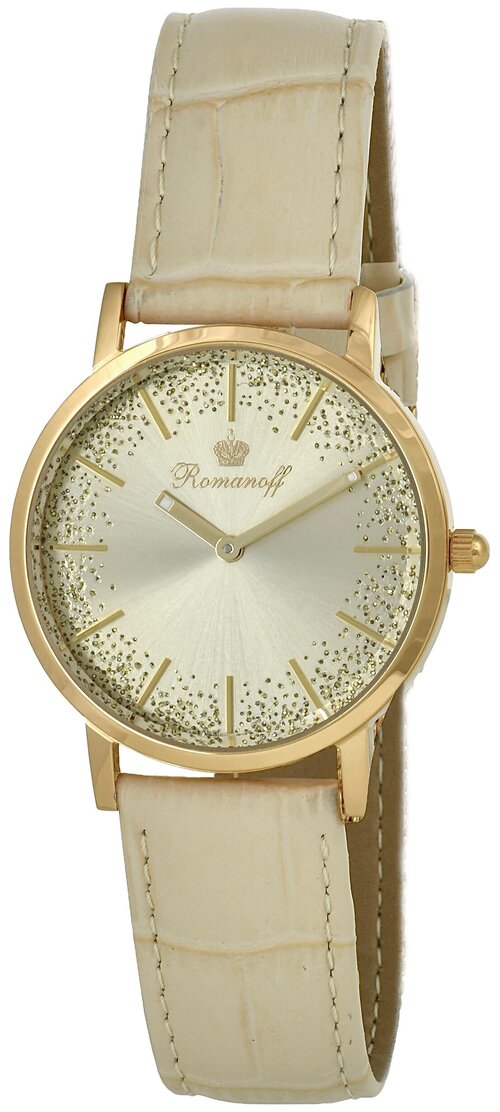 Наручные часы Romanoff Модель 4595LA5GO, бежевый, желтый