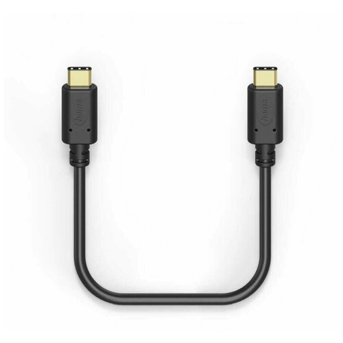 Кабель Hama 00183333 USB Type-C (m)-USB Type-C (m) 0.2 м, черный